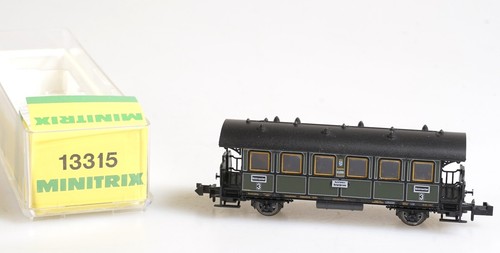 (0897) Minitrix 13315 Personenwagen 3. Kl. der K.Bay.Sts.B in OVP | Condition: Gebraucht
