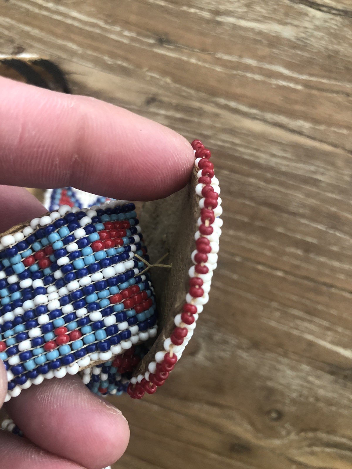 Vtg Native American War Indian Warrior Beaded  Dance Headdress Headband Drum