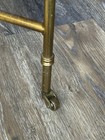 Mid Century Faux Bamboo Hollywood Regency Brass Square Side Tables (18" tall) — photo 7
