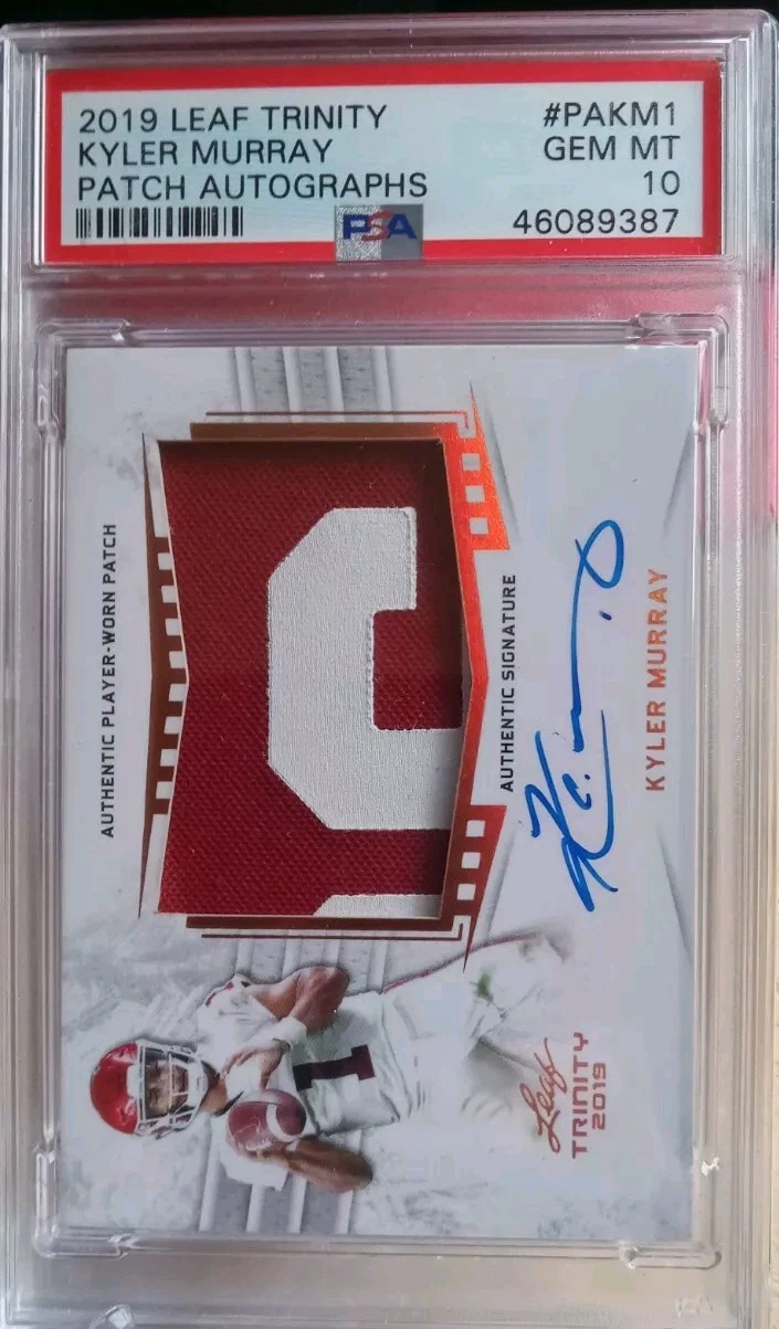 Kyler Murray Leaf Trinity Patch Autographs #PAKM1 Base