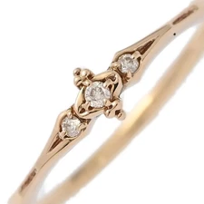 0.034ct/agete 3-Piece Diamond Ring/K10PG/416-1.1g/Pink Gold/Gift/Anniversary