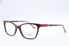 NEW NICOLE MILLER ATWATER C02 RED PINK GREY AUTHENTIC EYEGLASSES 57-17