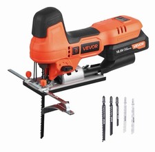 Cordless Jig Saw 20V Brushless VEVOR 3500 SPM Blade Speed w/Battery & Charger