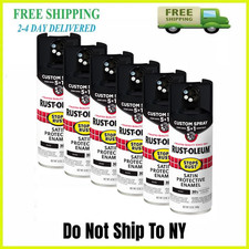 6 Pack Rust-oleum Stops Rust 5-in-1 Satin Black Spray Paint Custom Spray 12 Oz 6 Pack Rust-oleum Stops Rust 5-in-1 Satin Black Spray Paint Custom Spray 12 Oz
