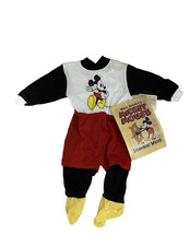 Vintage Mickey Mouse Baby Sleeper with Feet Size Medium 14 1/2-18 lbs NWT