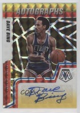 2021-22 Panini Mosaic Choice Fusion Red & Yellow Prizm Dave Bing Auto HOF 0qw3