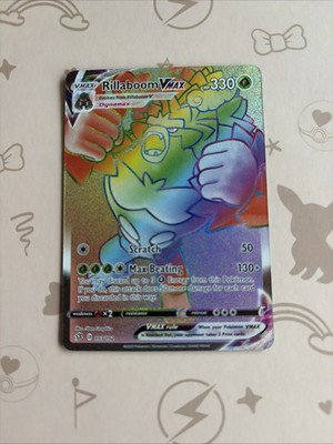 Rillaboom VMAX 193/192 Rebel Clash Rainbow Rare NM/M Englisch Pokémon TCG Karte