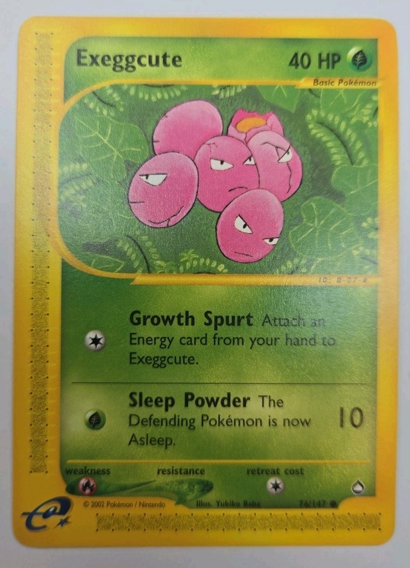 Exeggcute 76/147 Aquapolis Common 2002 Vintage Pokémon Card Mint Condition