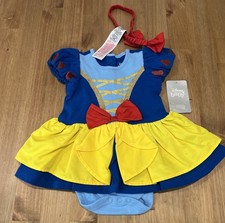 NWT Disney Store Snow White Bodysuit Costume Baby Princess Halloween 12-18m