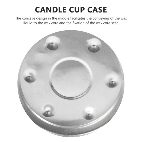 2 Count Aluminum Candle Bottom Shell Tea Light Holder Holders Case - Picture 11 of 12