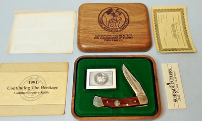 1991 Hunter Education Association Schrade Uncle Henry Knife & Money Clip in Box