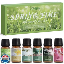SALUBRITO Spring Fragrance Oils Set, Premium Essential Oils for Diffuser, Can