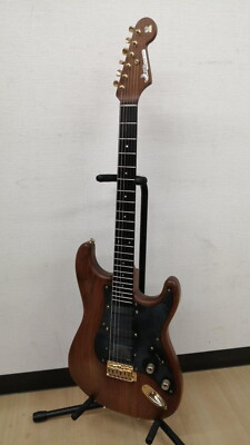 MOON Strat Used Walnut body Brown w/Gig case | eBay