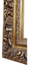 64" Large Antique French Louis XVI Gilt Gesso/Wood Painting/Wall Mirror Frame