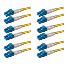 6-Pack 1 Meter Singlemode Duplex LC to LC Fiber Patch Cable | Fast Shipping
