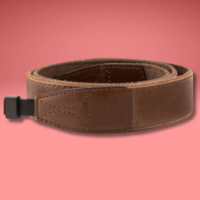 Leather Camera Shoulder/Neck Strap for SLR DSLR Cameras Dark Brown 