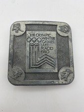 1980 Olympic Winter Games Lake Placid NY Metal Belt Buckle XIII True Distance