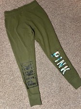Victoria s Secret PINK Army Green XS Jogger Sweatpants Vintage EXCELLENT