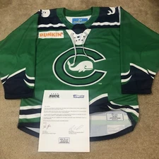 Game Worn Emma Vlasic Connecticut Whale NWHL PHF Hockey Jersey Used Green M