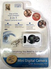 Innovage Mini Digital Camera W/Accessory Kit 2007 Keychain Stores 243 Pics Video