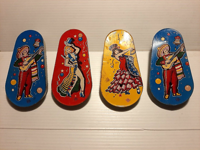 Vintage 1950s Toy Spinning Noise Maker Metal Tin New Years Holiday