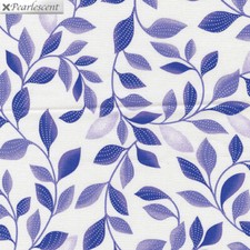 Pearl Reflections By Kanvas Studio - White/Purple Shimmer Leaves  8806-06