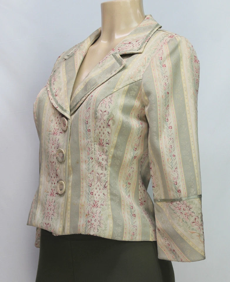 Matty M Women's Blazer Jacket 3/4 Sleeve Floral Multicolor Size S - Image 4 of 4