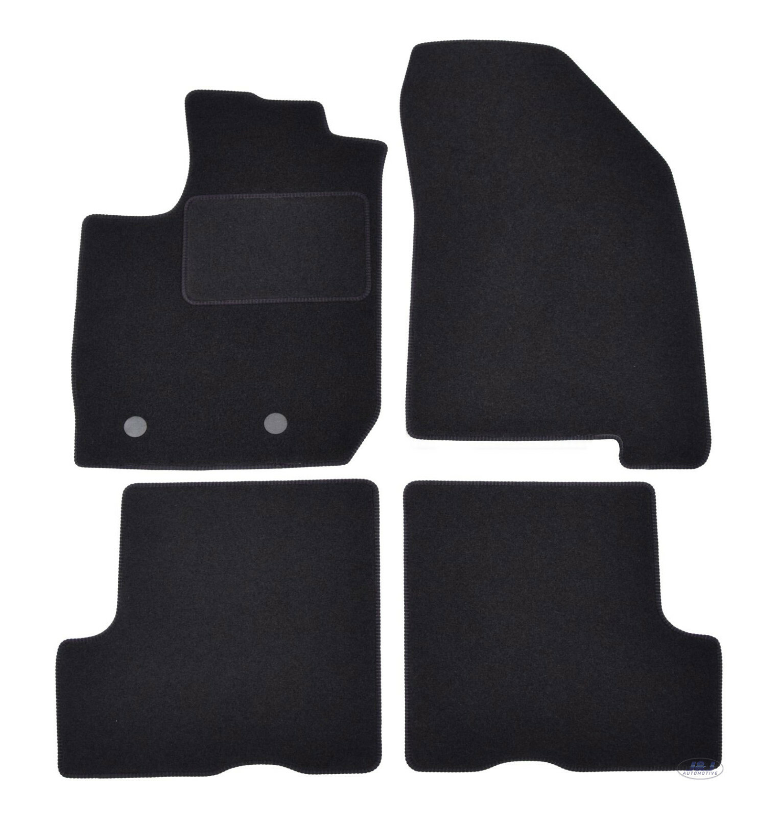 Tapis de sol velours sur mesure pour Dacia Duster 2017-2024, jeu de 4 pièces en noir