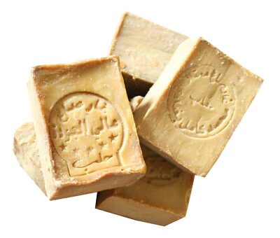 5 Stk, Aleppo-Seife 85% Oliven 15% Lorbeer - 1000 g ca