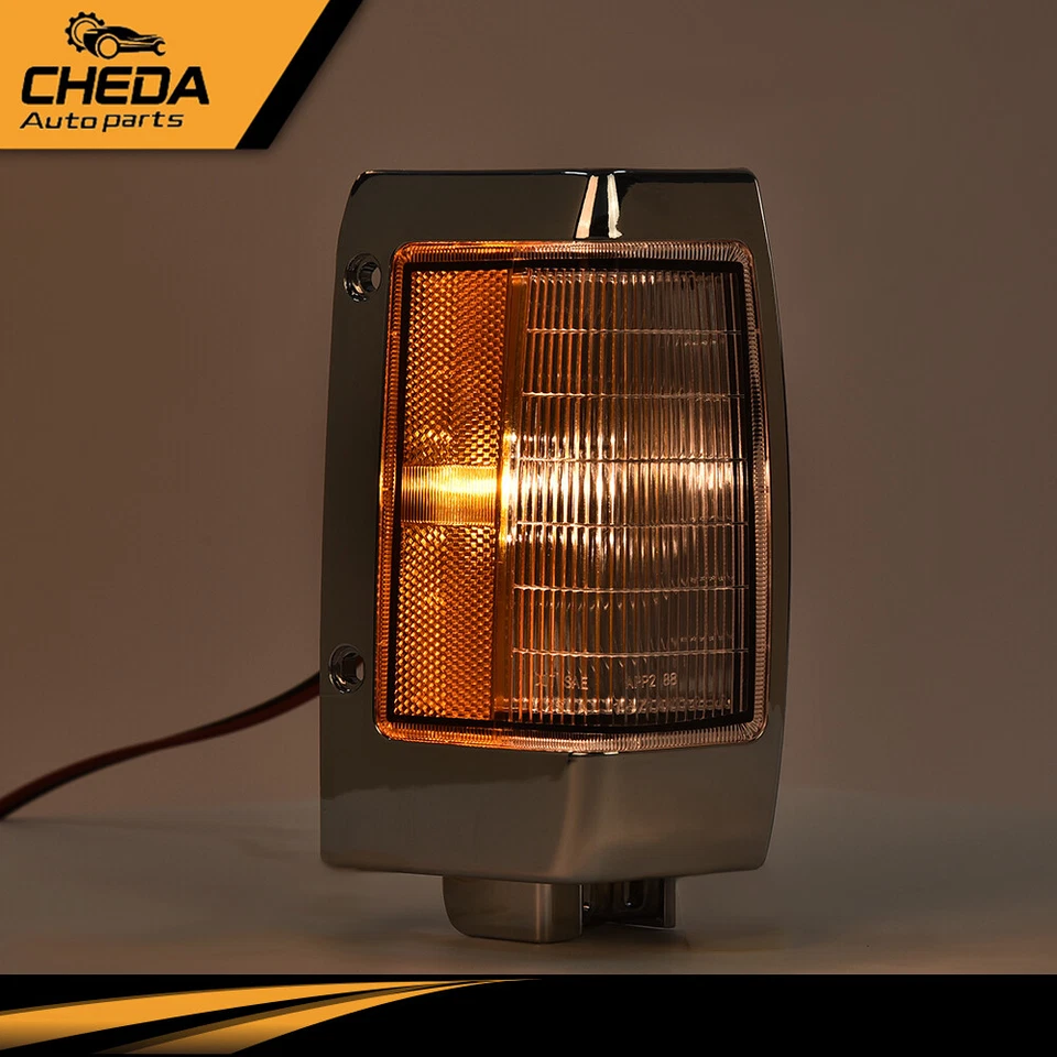 Chrome Parking Corner Side Marker Signal Light Lamp Fit For 90-97 Nissan D21 New - Image 3 of 4