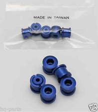 BICYCLE BIKE ALUMINUM 6.5mm SINGLE CHAIN RING CRANK NUTS BOLT SCREWS 5 SETS BLUE