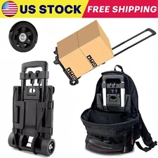 70lbs Folding Hand Truck Collapsible Trolley Cart Dolly Push Moving Warehouse