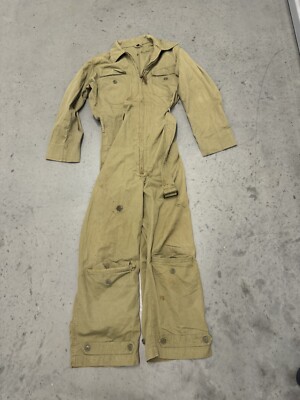 Vintage 1950s USAF WWII Belted Military Coveralls Flight Suit