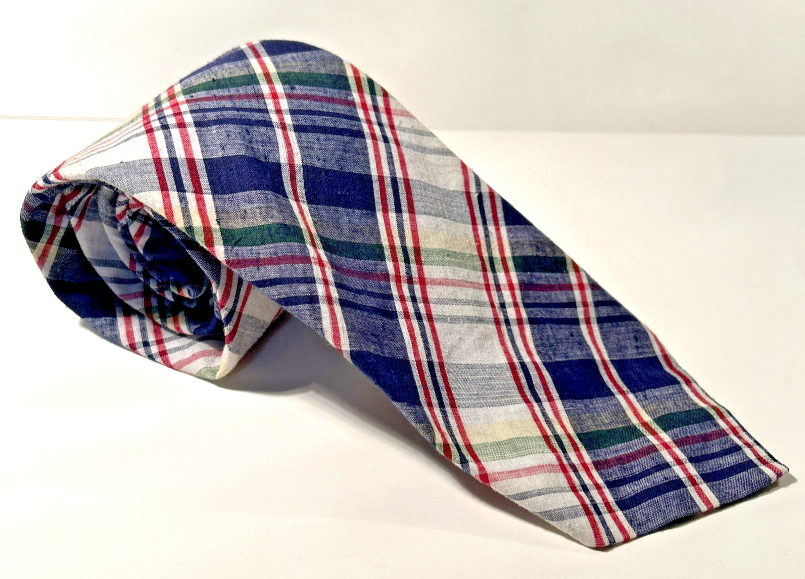 Robert Talbott Patchwork Plaid Finest Cotton Hand… - image 1