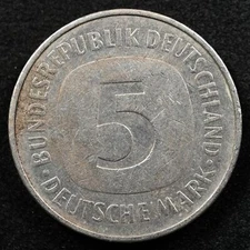 West Germany 5 Mark 1982J, Coin, Inv#F321