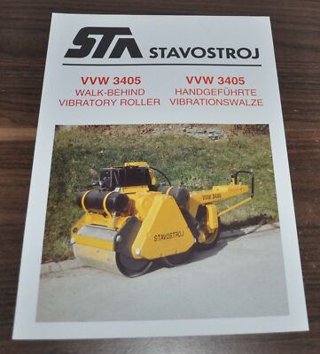 Stavostroj VVW3405 Walzenzuge Vibrationswalze Vibratory Roller Brochure Prospekt