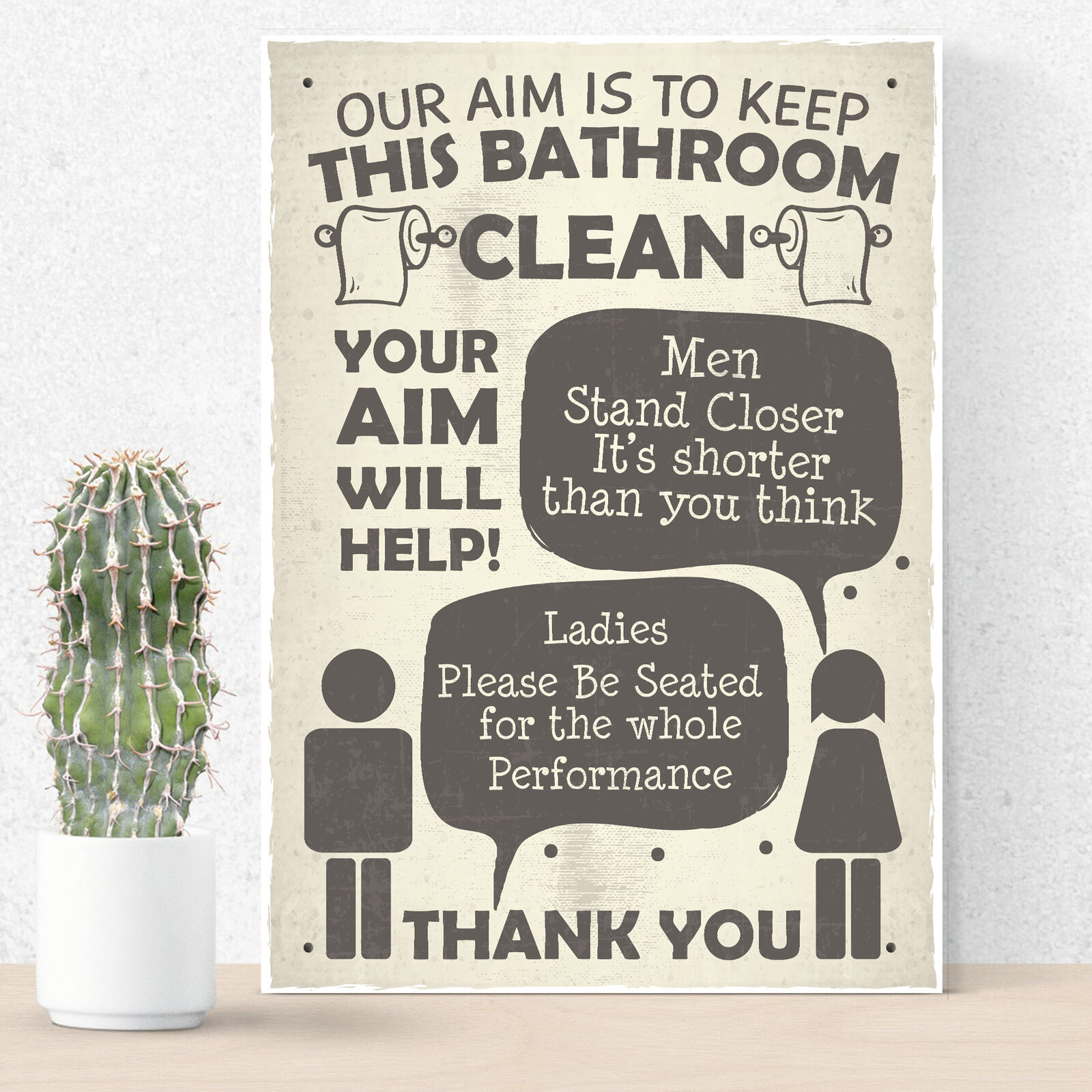 Funny Bathroom Signs Toilet Door Wall Plaques Men Ladies Shabby Chic Home  Decor 5060585007264 | eBay