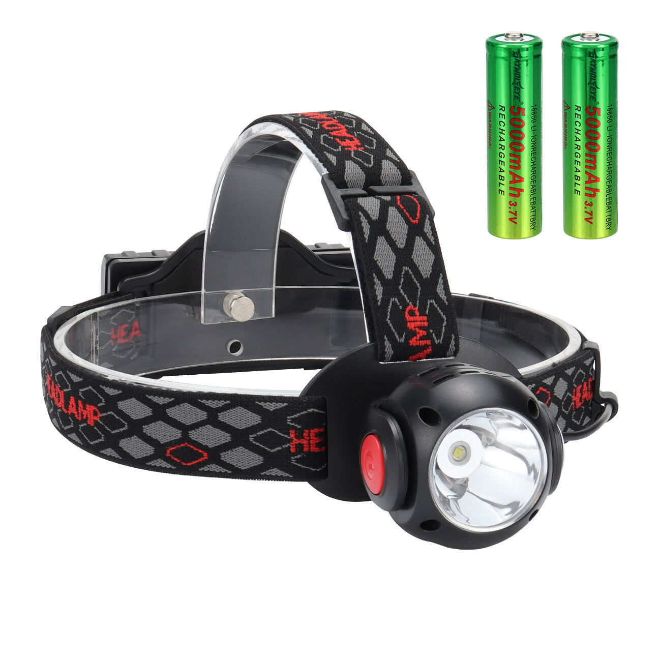 COB LED Headlamp USB Rechargeable Headlight Torch Flashlight Red Light