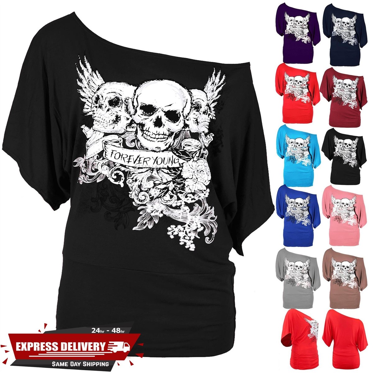 ladies skull top