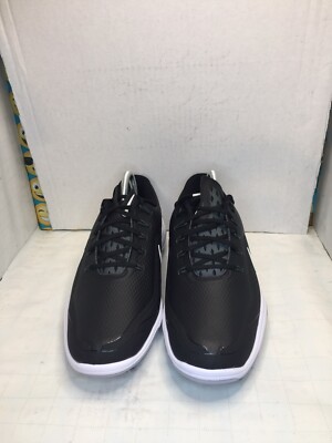 Nike React Vapor 2 Black / Metallic White Golf Cleats 