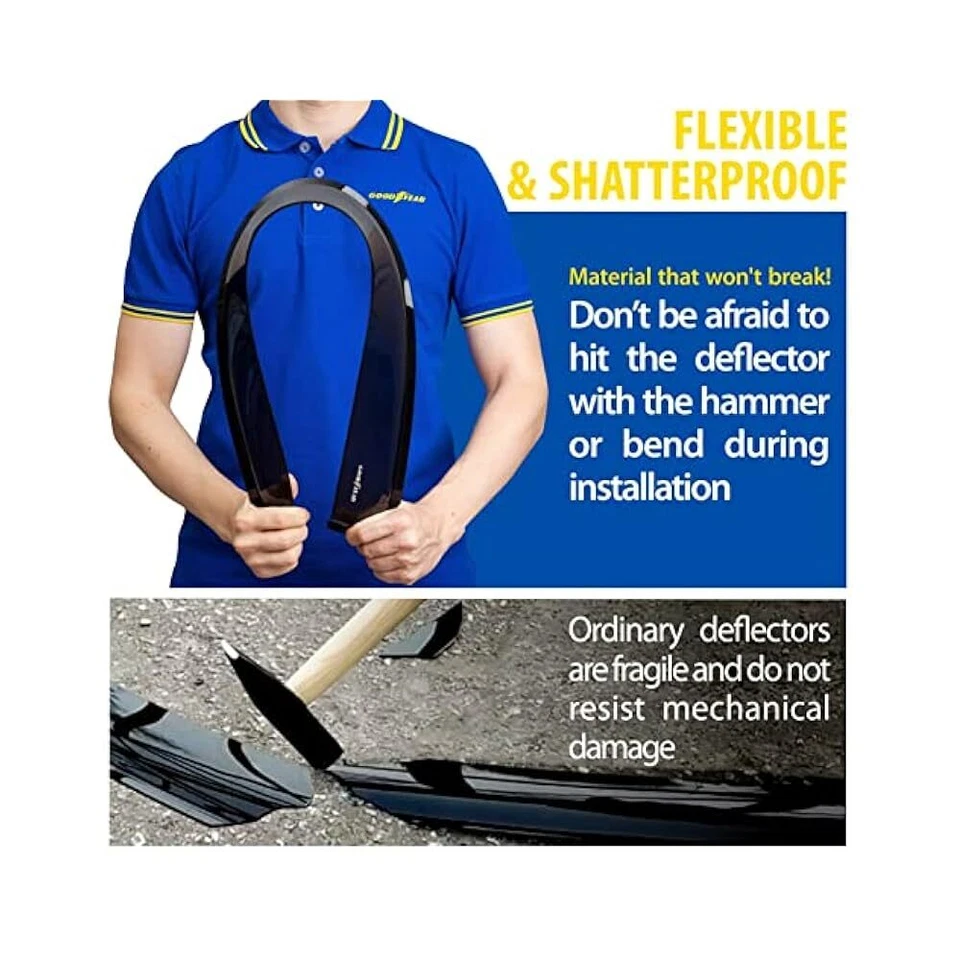 Shatterproof Window Visors for Dodge RAM 2500/3500, Premium Weather Protection Foto 4 de 4