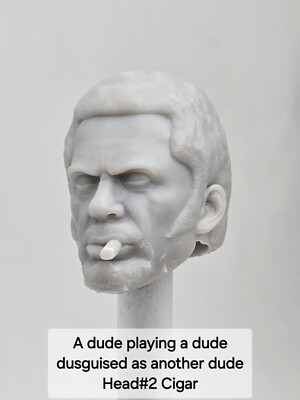 3d Printed TROPIC THUNDER KIRK LAZARUS HEAD#2 6'' Joe Classified/Marvel Legends