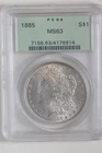 1885  Morgan Silver Dollar Philadelpia US PCGS Certified MS63 US$1 Green Label