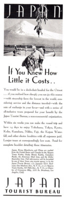 1932 Japan: If You Knew How Little It Costs Vintage Print Ad