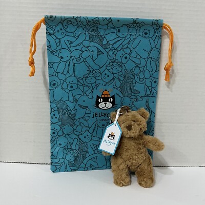 Jellycat Bartholomew Bear Bag Charm Plush Stuffed Animal | eBay