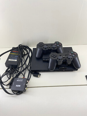 Sony Playstation 2 Konsole + 11 PS2 SPIELE MIX + 2 KABELLOSEN PS2 CONTROLLER
