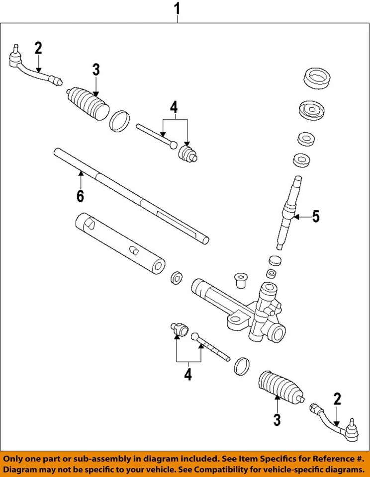 Used Rack and Pinion Assembly fits: 2015 Kia Forte Power Rack and Pinion Mexico Foto 3 de 4