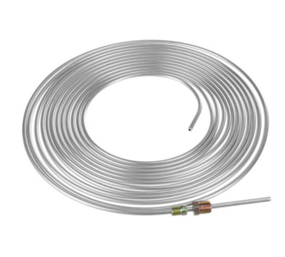 Car Brake Line Tubing Kit 3/16in OD 25ft Coil Roll W/16x Nuts Fittings Accessory