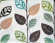 Peva Vinyl Tablecloth 52"x90" Oblong 6-8 people LARGE LEAVES ON BROWN PETIOLE,BH
