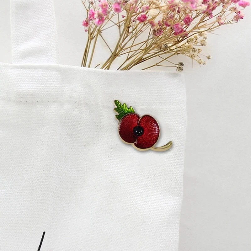 Broche amapola roja ZARD para que no olvidemos el Día de los Caídos Día del Recuerdo Foto 4 de 4